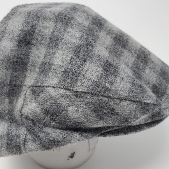 COUNTRY GENTLEMAN FLAT CAP NEWSBOY HAT WOOL BLEND GREY BUFFALO PLAID MEN MEDIUM - Picture 4 of 12